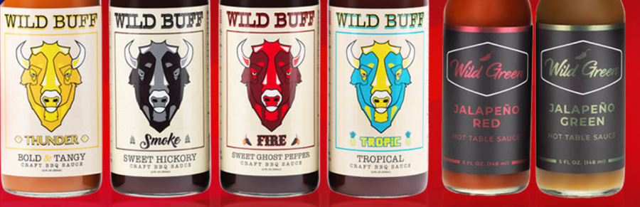 (6) Pack of WILD BUFF and WILD GREEN SAUCES